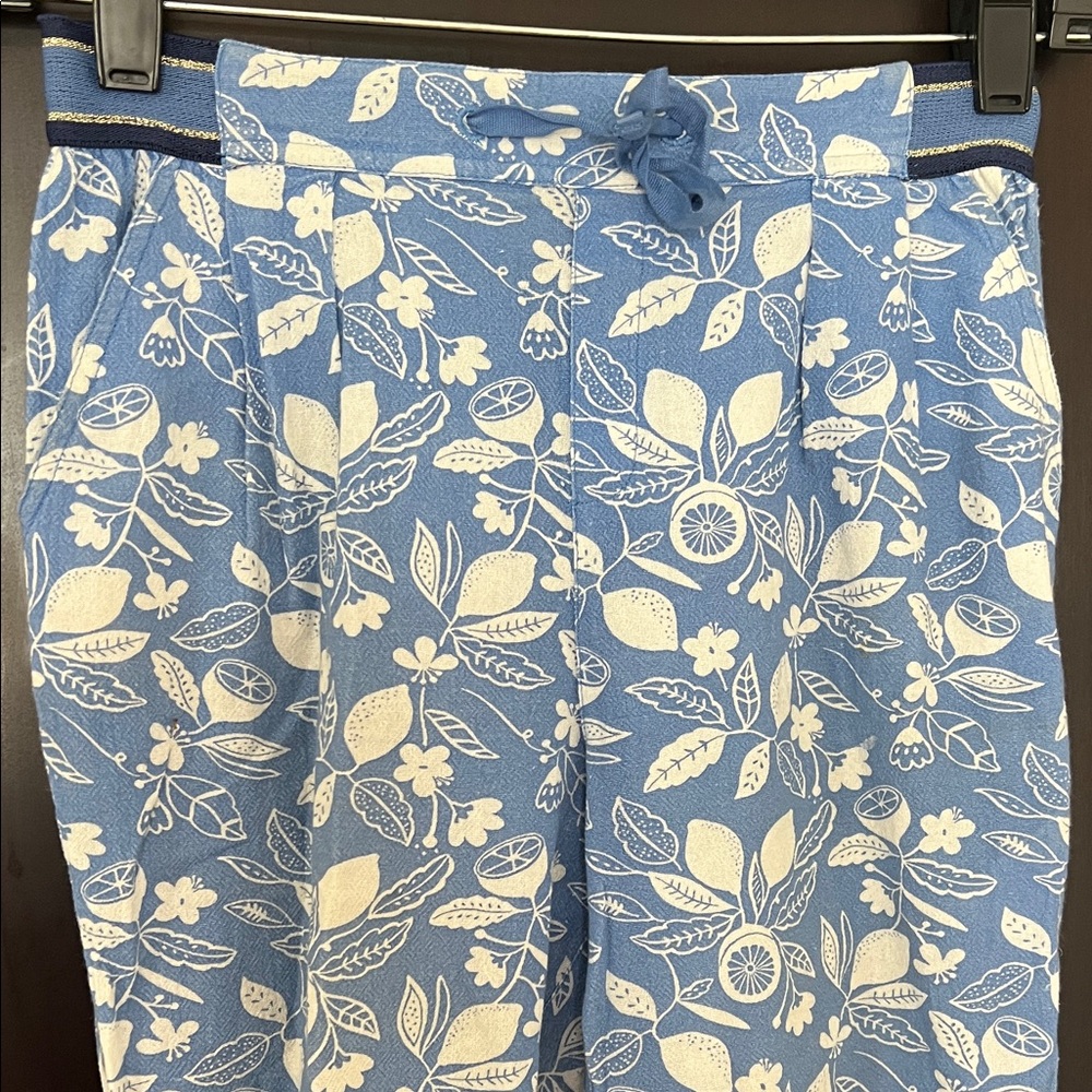 Cyrillus Blue and White Floral Kids Casual Bottoms